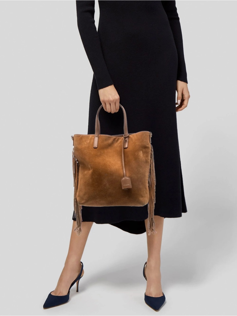 YSL‎ Authentic suede fringe tote